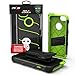 Zizo BOLT Series compatible with iPhone 8 Case Military Grade Drop Tested with Tempered Glass Screen Protector, Holster iPhone 7 case NEON GREEN