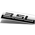 Auto Dynasty Chrome Finish Metal Emblem 3.5L Badge, (Black Letter)