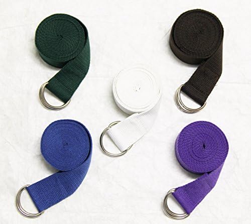 Top Rated AngelBeauty 8' D-Ring Buckle Cotton Yoga Strap (Strap 8' - Purple)