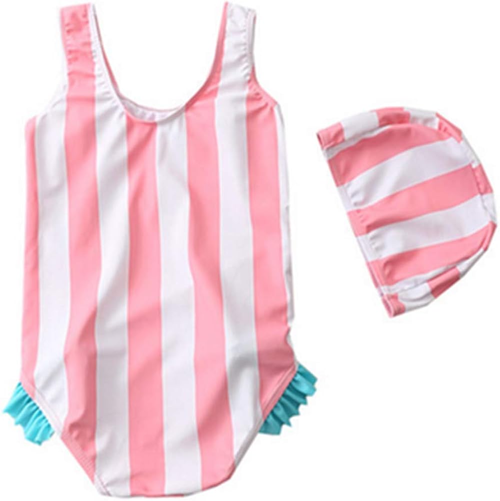 Taitaibaby Baby Girls One Piece Watermelon Pattern Swimsuit Toddler Sleeveless Swimwear Bathing Suit With Hat Clothing Shoes Jewelry Fashion 360gradosevents Es