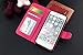 For iPhone 6S Plus Case,Vandot Diamond Shiny Glitter Sparkle Wallet Case pattern PU leather Magnetic Flip Folio Stand Shock-proof Practical Cover Skin For iPhone 6S Plus/6 Plus 5.5 inch-Bling Pink