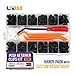 LIZISS Custom Assortment Car Push Retainer Clips Kit – Auto Plastic Fasteners, 11 Sizes Push Pin Rivet + 2 Sizes Door Trim Panel Retainer + Removal Tools for GM Ford Toyota Honda Chrysler Nissan