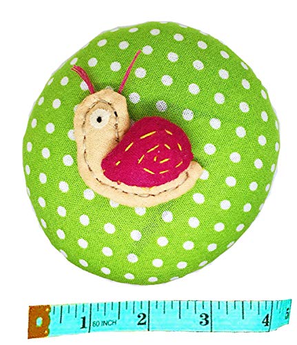 PeavyTailor Emery Pin Cushion 10oz Extra Large Keep Needles Clean and Sharp Needle Storage Organizer -Snails Deeppink