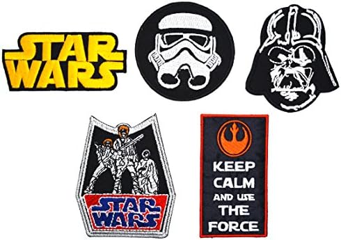 Set of 5 - Star Wars Iron on Embroidered Patches Super Saving Pack