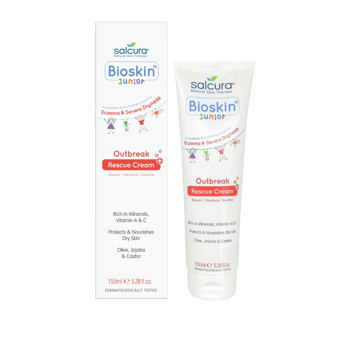 Salcura Bioskin Junior Outbreak Rescue Cream Soothes and Moisturises Skin 150ml