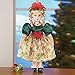 Women's Holly Christmas Porcelain Collectible Doll