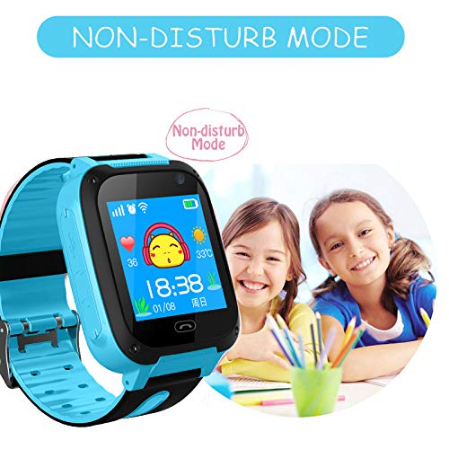 [SIM Card Included] Kids Phone Smart Watch IP67 Waterproof GPS Tracker for Boys Girls Two Way Call SOS Phonewatch Anti-Lost Game Camera Pedometer Outdoor Travel Wristband Birthday Gifts - Thumbnail 4