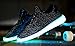 Mohem Men's & Women's Unisex Sneakers 7 Colors LED Shoes Luminous Flashing Sneakers Usb Charging Light Shoes Colorful Glowing Casual Flat Shoes(16804Black40)