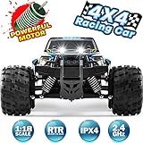 Remote Control Car Newest RC Truck for Kids 4WD 2.4GHZ Off Road 1:18 Scale High Speed Racing Cars