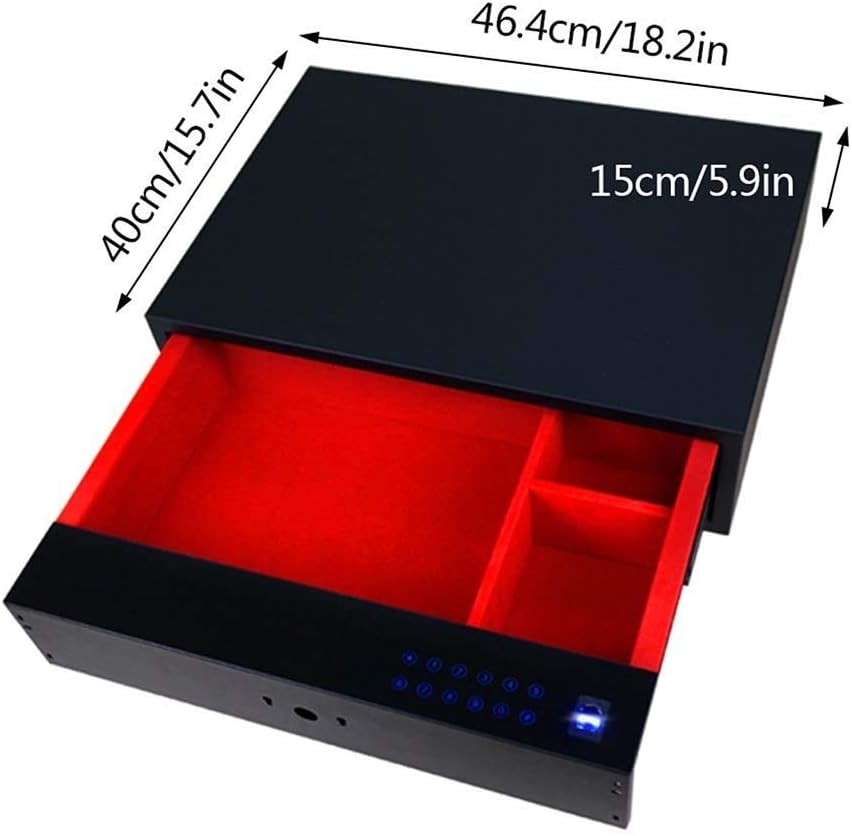 Mgo Drawer Safe Fingerprint Safe Sliding Security Safe Smart Electronic Cabinet Lock Fingerprint Lock Cabinet Lock Biometric Lock Drawer Fingerprint Lock (Size : B): Home & Kitchen