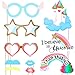 LUOEM Unicorn Photo Booth Props Unicorn Party Supplies Funny Rainbow Unicorn Pegasus Photo Props for Unicorn Baby Shower Birthday Party Decoration Favors Supplies 30-Pack