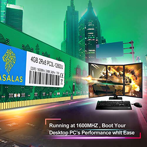 Rasalas PC3L-12800U 8GB Kit (2X 4GB) DDR3 1600 Ram 8GB PC3L 12800 DDR3 8GB 2Rx8 Udimm 1.35V CL11 RAM Geheugen voor… - Image 4