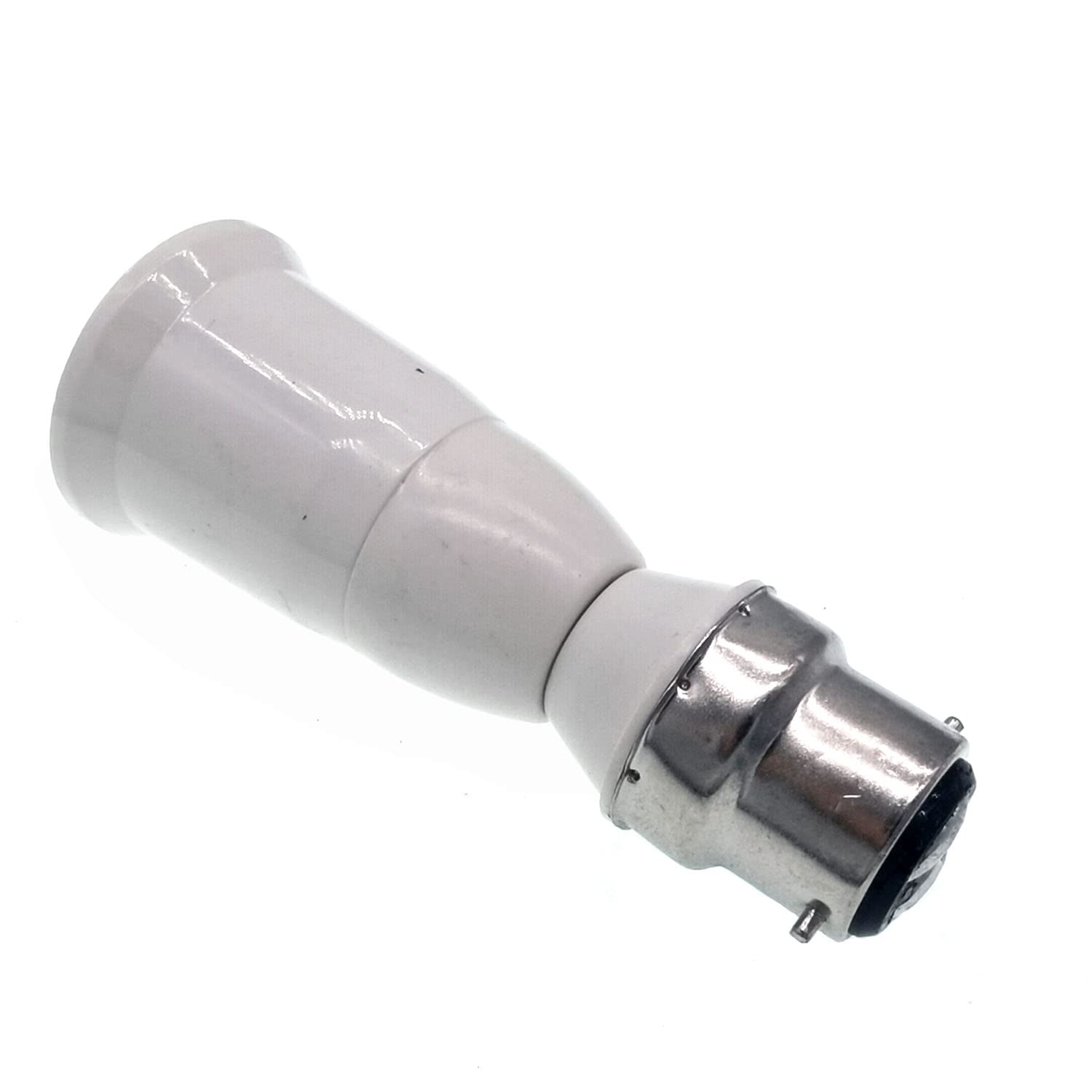 B22 to E27 Socket Adapter,Bayonet to Edison Screw Converter 95mm BC Bayonet Cap Screw Bulb Extender Adapter Holder Fitting (2, B22-E27,95mm)