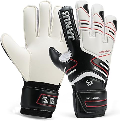 Youth Adult Goalie Goalkeeper Gloves With Finger Spines Strong Grip for The Toughest Saves & Comfortable Fit With Extra Padding to Reduce the Chance of Injury
