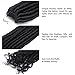 6 Packs/lot Goddess Faux Locs Crochet Hair Braids 16 inch Straight Faux Locs with Curly Ends Crochet Twist Braiding Hair 24 Strands/Pack Black Goddess Locs Synthetic Hair Extensions Dreadlocks (1b)