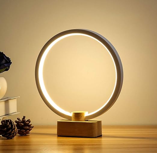 lampara de mesa led circular lampara