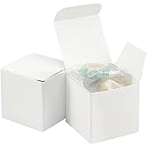 XCXGYCA White Gift Boxes 30 Pack 3x3x3 IN Small Gift Boxes With Lids for Birthday Party Gift Boxes, Christmas Holiday Gift Boxes, With 30 Thank You Stickers & Bottom Reinforcement Sticker