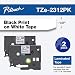 Brother Genuine P-touch, TZE2312PK, 1/2" (0.47") Standard Laminated P-Touch Tape, Black on White, Laminated for Indoor or Outdoor Use, Water Resistant, 26.2 Feet (8M), 2-Pack primary