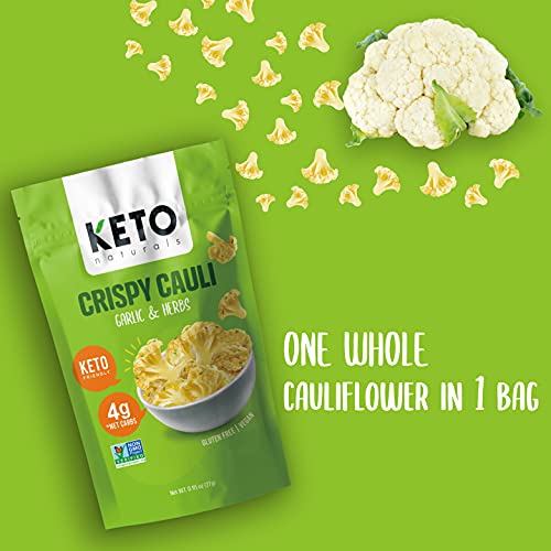 Cauliflower chips Keto bites low carb cauliflower thins (Garlic & Herbs