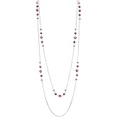 Noessla Long Silver Necklace for Women Bohemian Layered Statement Costume Long Necklaces for Women Fashion Jewelry Mothers Day Gifts