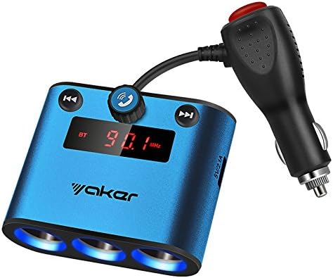 Bluetooth FM Transmitter, Jwd Radio Adapter Music Modulator Car Kit with USB/DC Socket Traveler's Charger Build-in Fuse