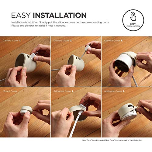 image for elago Nest Cam Outdoor Cover [All Weather Protective Cover][Dark Brown