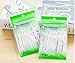 VNDEFUL 100Pcs(5 Packets ) White Dental Floss Picks Toothpicks Stick Oral Care