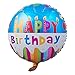 ZOOYOO Happy Birthday Balloons Round Blue Sparkle Foil Mylar Balloons-20Pcs 18inch