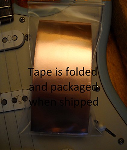 Copper Foil Shielding Tape 6' x 2" - Guitar EMI Reduction - Single Sided Conductive Adhesive