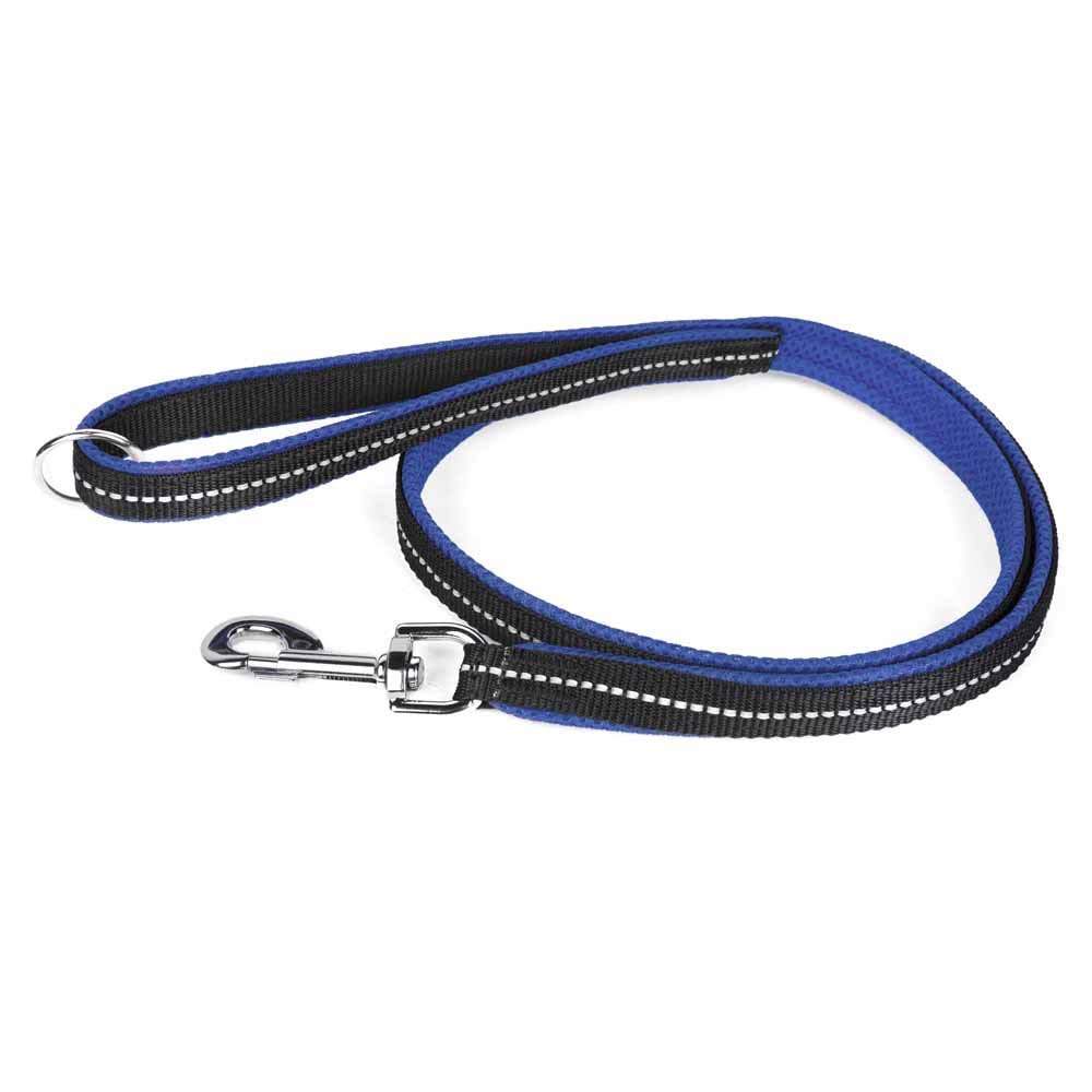 Julius-K9 - IDC Powair Leash, Size : 1,2 m with Handle and Large Carabiner, Blue