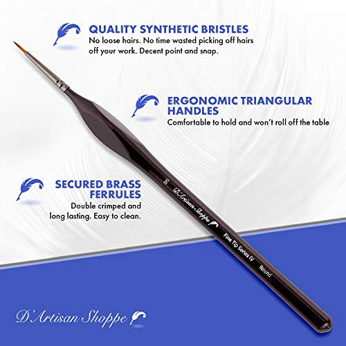 3 Miniature+Brushes+Paintbrushes+Watercolor+Acrylics