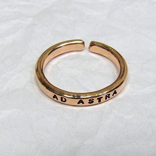 Personalized Open Copper Ring, 2.5 mm wide, 2 mm thick