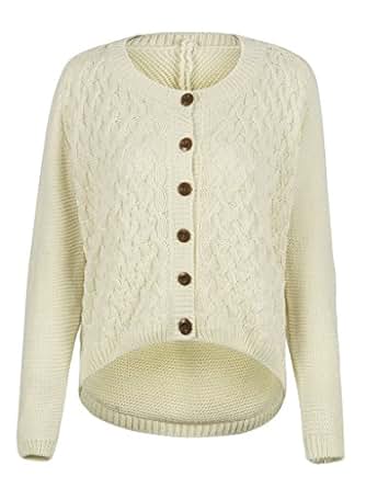 womens knitted cardigan with elbow patches for women