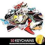 NIS Industries Rubber/Silicone Retro Sneaker Keychains - Rare Air 10 Pack Surprise Gift Set (Retro Air)