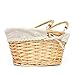 Wicker Basket Gift Baskets Empty Oval Willow Woven Picnic Basket Easter Candy Basket Storage Basket Wine Basket with Handle Egg Gathering Wedding Basket (Natural)