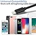 Basse Compatible Phone Charger Cable Phone X/8 Plus/8/7 Plus/7/6 Plus/6/6s Plus/6s/5/5c/5s/iPad/iPod, 4 Pack (3FT 6FT 6FT 10FT) (Black)
