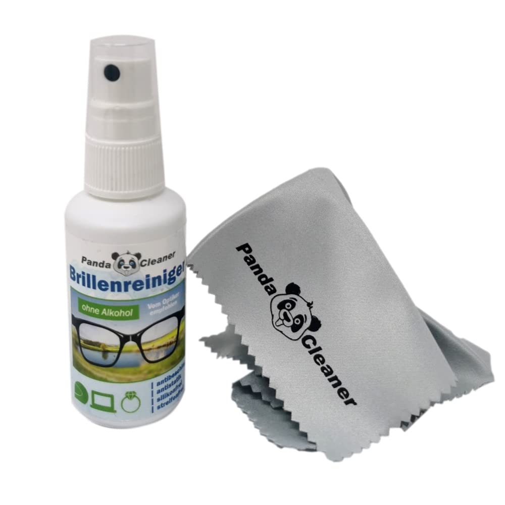 Pandacleaner Glasses Cleaner 50 ml Spray Bottle, No Alcohol/Anti-Fog/Streak-Free/Also Suitable for Screens, Monitors, Visors etc.