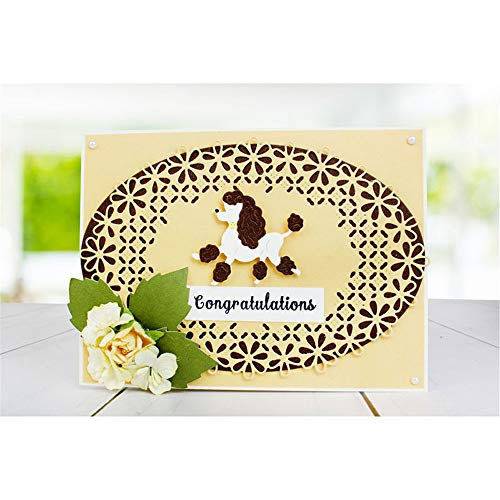 image for gootrades Cutting Dies for Card Making Lady with Dog,Metal Die Cuts Em