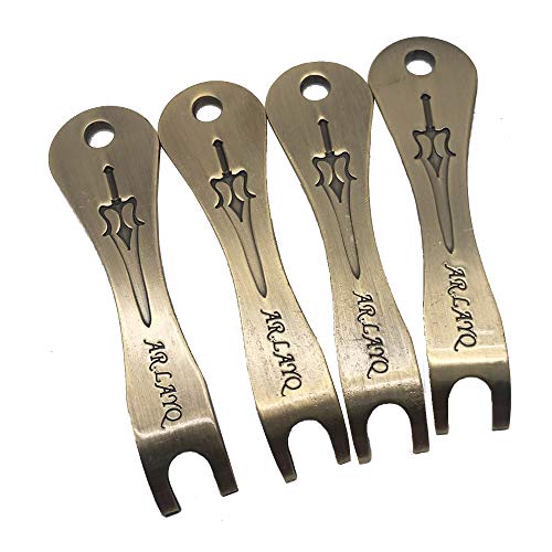 4Pcs Green Bronze Color Acoustic Guitar Bridge Pins Puller Extractor Removal Tool Stainless Steel