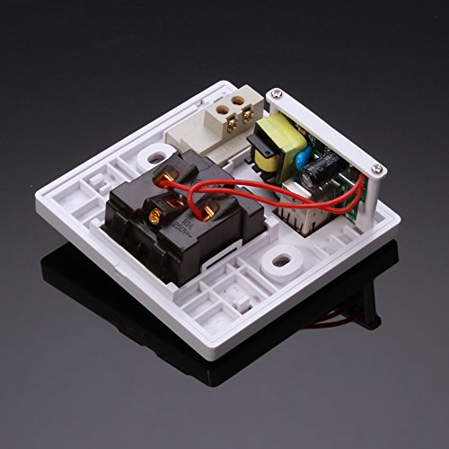 Foto4easy AC Power Socket Receptacle Wall Charger Outlet Plate with Dual USB Ports + Switch It Is Good for Hotel Restaurant, Home, Public Places to Charge Phone / Tablet /Mp3