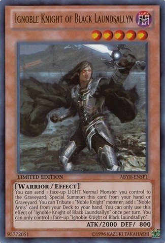 Yu-Gi-Oh! - Ignoble Knight of Black Laundsallyn (ABYR-ENSP1) - Abyss Rising - Limited Edition - Ultra Rare