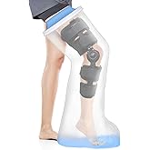 Waterproof Extra Wide Full Leg Cast Cover for Shower with Non-Slip Bottom, Extra Large Watertight Leg Cast Protector for Thigh Foot Ankle Surgery Wounds, Knee Immobilizer/Brace, Walking Boots,Reusable