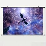 Popular And Unqiue Designed Home Decor Art Game Poster With Elder Scrolls Dragon Skyrim Dragon(2) Wall Scroll Poster Fabric Painting 24 X 16 Inch (60cm X 40 cm)