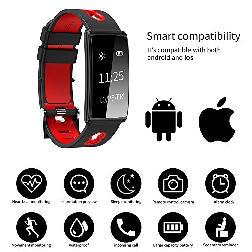 Fitness Tracker Bracelet With Wrist Based Heart Rate Blood Pressure Monitor Bluetooth Call Remind Remote IP68 Waterproof Smart Watch Wireless Pedometer Band Sleep Monitor For Android iOS Phone