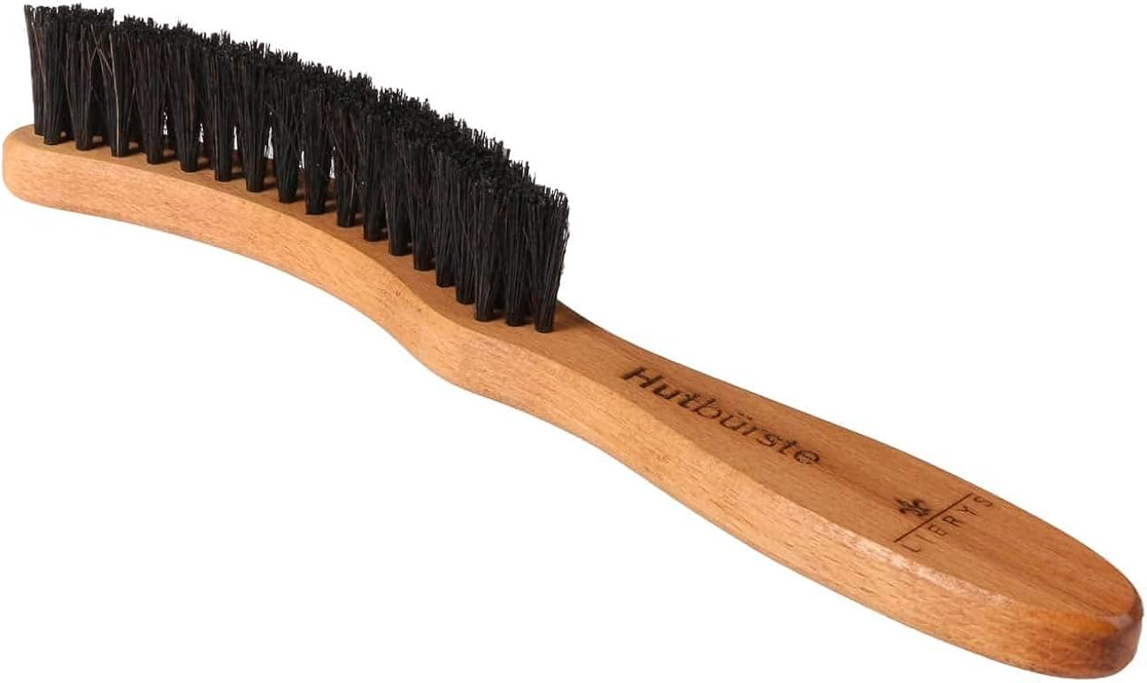 Lierys Hat Brush for Cleaning Felt Fats Wooden Brush Small Cleaning