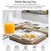 Ceramic Snack Serving Tray 4-Compartment Tray Serving Platter with Bamboo Lid and Pallets,Moisture-Proof Bowls for Food,Snacks,Condiments, Appetizers