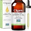 Cliganic 100% Pure Vitamin E Oil for Skin, Hair & Face – 30,000 IU, Non-GMO Verified | Natural D-Alpha Tocopherol