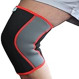 Premium 5mm Weight Lifting Compression Knee Sleeves for Maximum Support Stability under Load Contoured Fit Provide Joint Warmth Arthritis Volleyball - Single Doc Miller