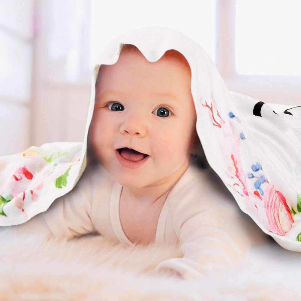 Baby Monthly Milestone Blanket, Premium Flannel Fleece, Includes Floral Wreath & Headband, Newborn Photography Prop, Baby Shower Gift