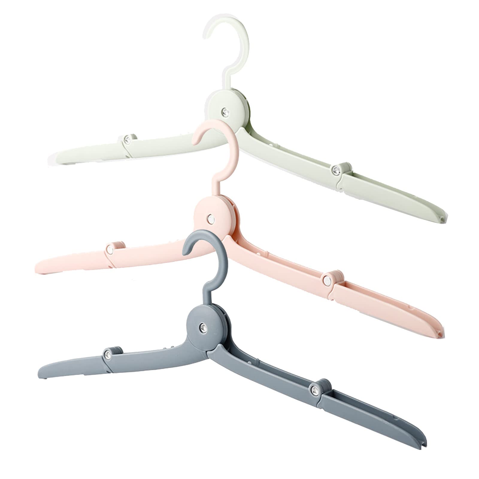 xnyker Space-saving clothes hanger, foldable and made of plastic, travel hanger, travel hanger, practical mini non-slip clothes rack, clothes hanger, hooks for holidays and camping